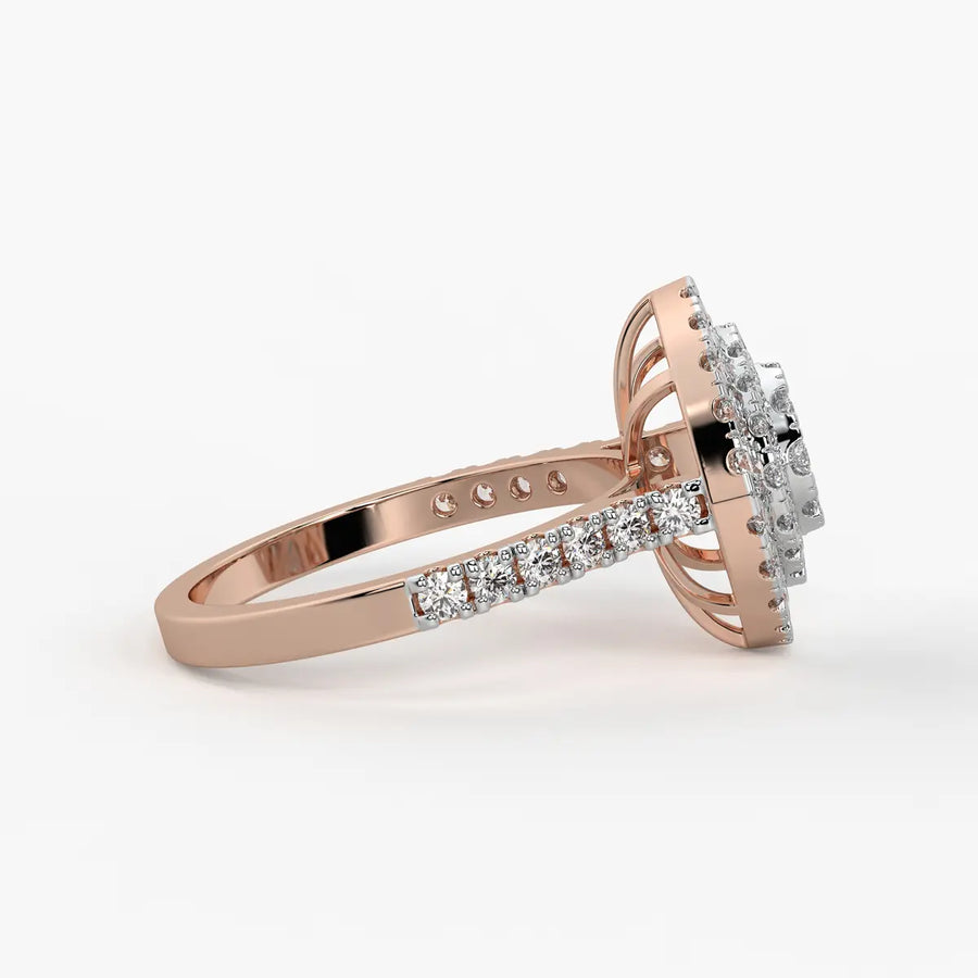Floral Halo Statement Ladies Ring