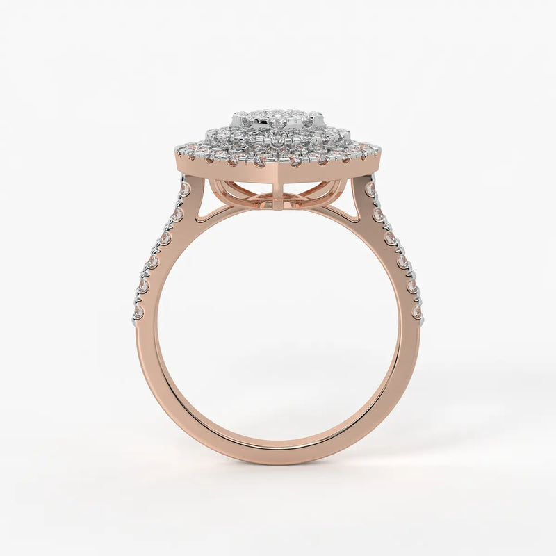 Floral Halo Statement Ladies Ring