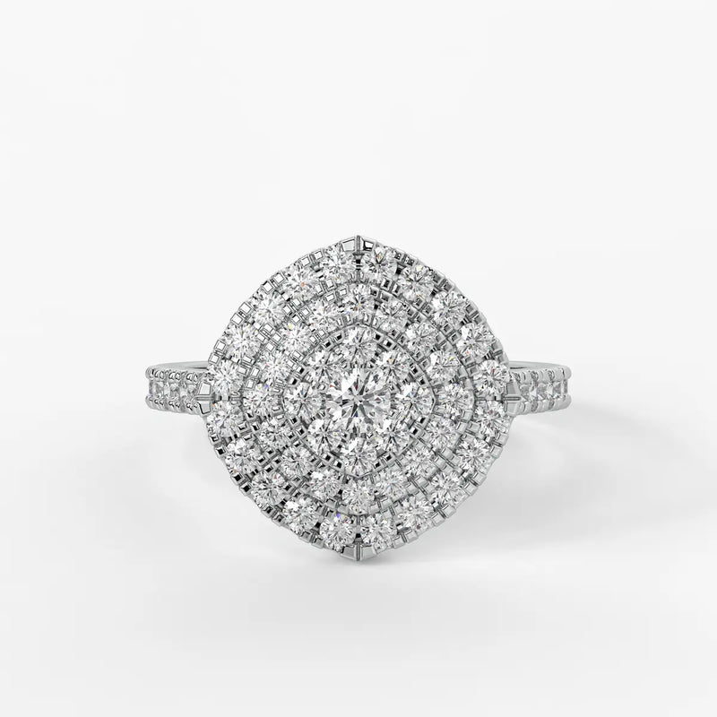Floral Halo Statement Ladies Ring