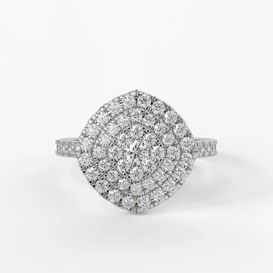 Floral Halo Statement Ladies Ring