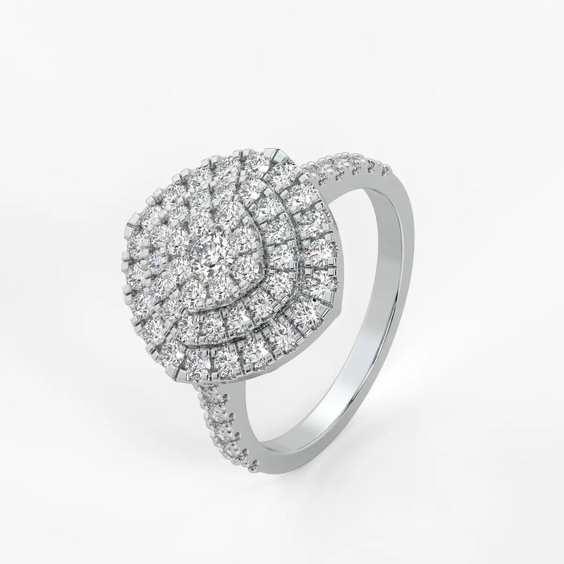 Floral Halo Statement Ladies Ring