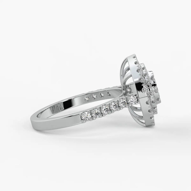 Floral Halo Statement Ladies Ring