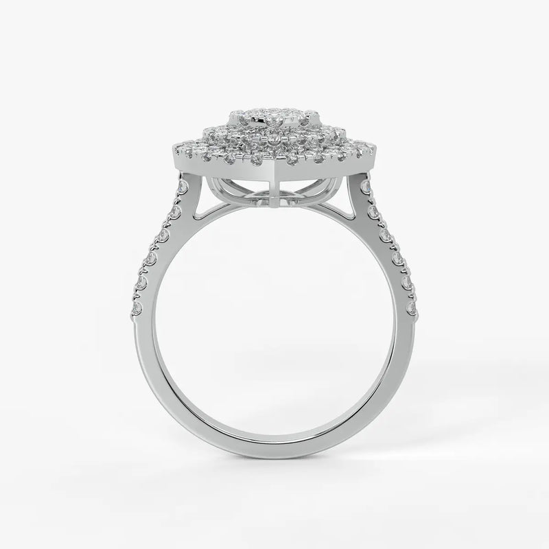 Floral Halo Statement Ladies Ring