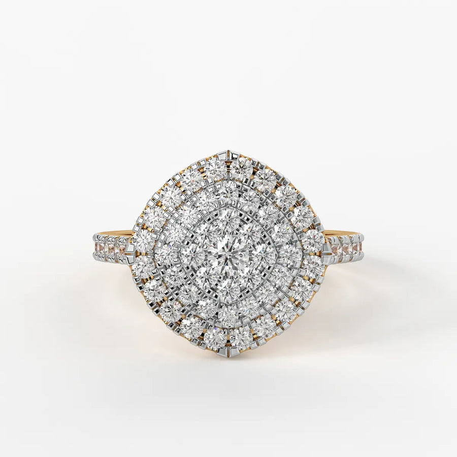 Floral Halo Statement Ladies Ring