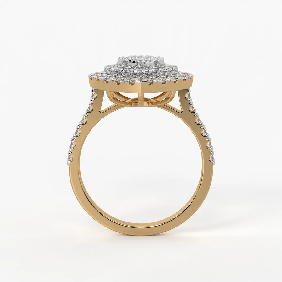 Floral Halo Statement Ladies Ring