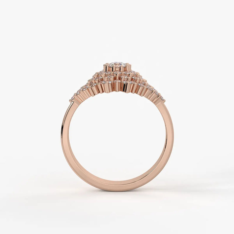 Aurelisse Grand Floral Cluster Diamond Ring