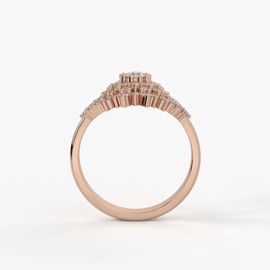 Aurelisse Grand Floral Cluster Diamond Ring
