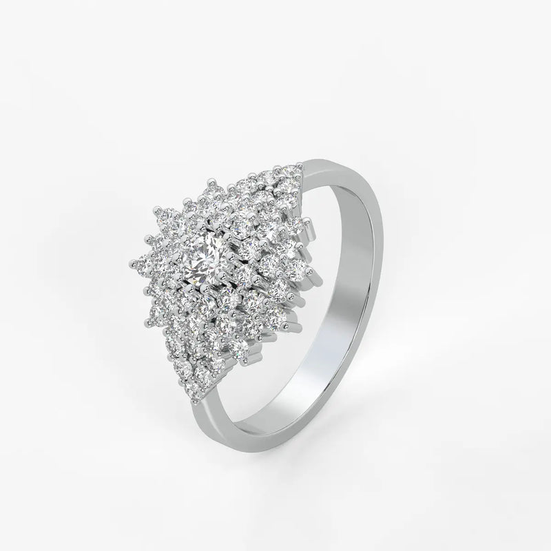 Aurelisse Grand Floral Cluster Diamond Ring