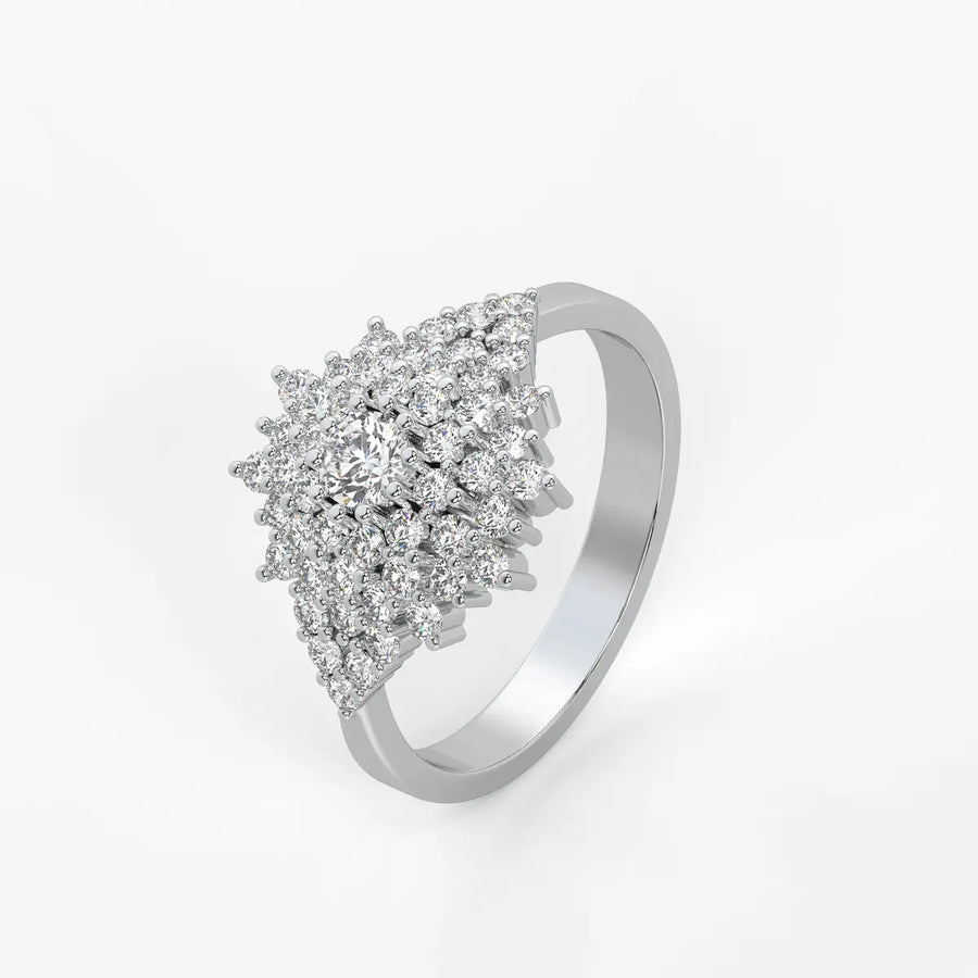 Aurelisse Grand Floral Cluster Diamond Ring