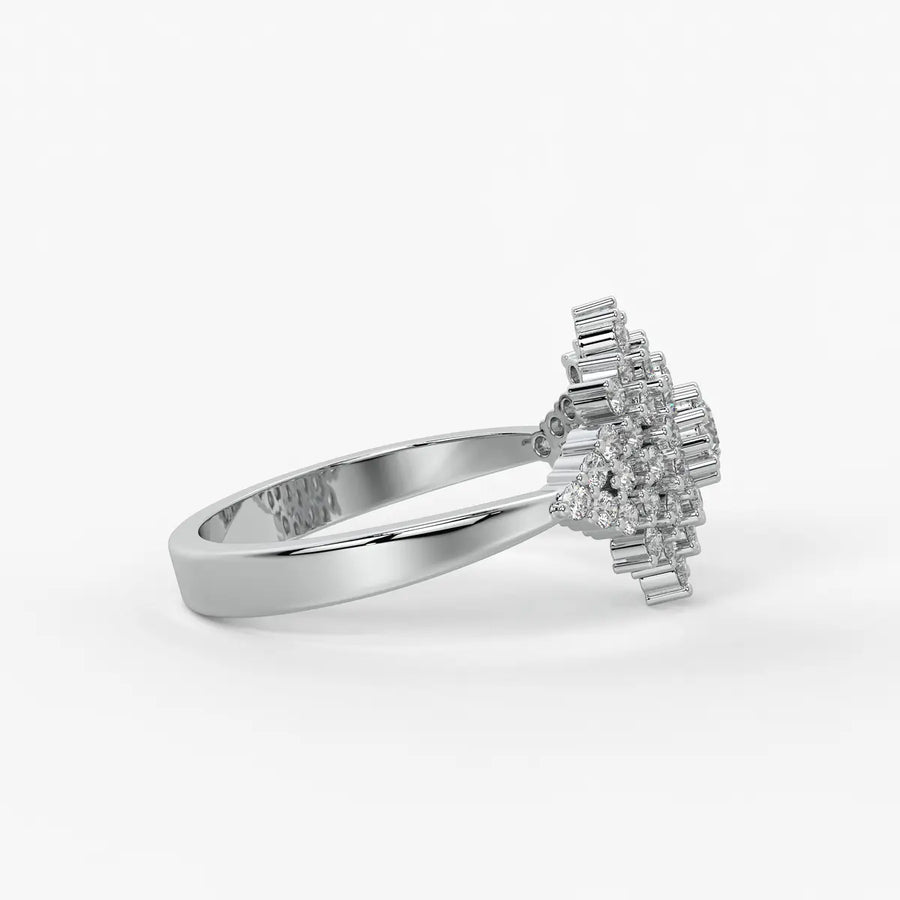 Aurelisse Grand Floral Cluster Diamond Ring