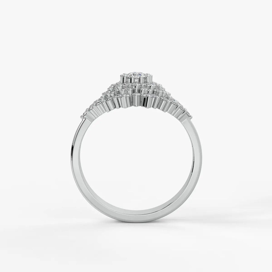 Aurelisse Grand Floral Cluster Diamond Ring