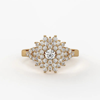 Aurelisse Grand Floral Cluster Diamond Ring
