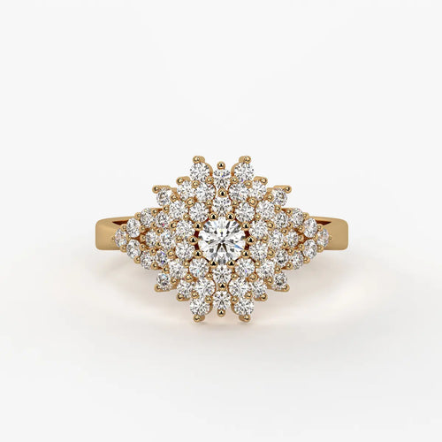 Aurelisse Grand Floral Cluster Diamond Ring