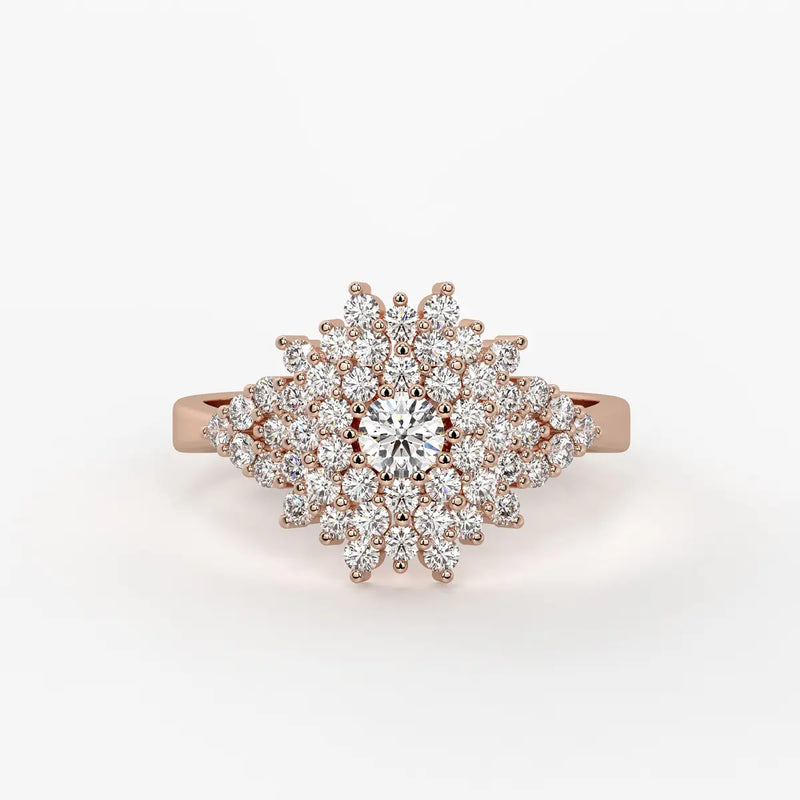 Aurelisse Grand Floral Cluster Diamond Ring