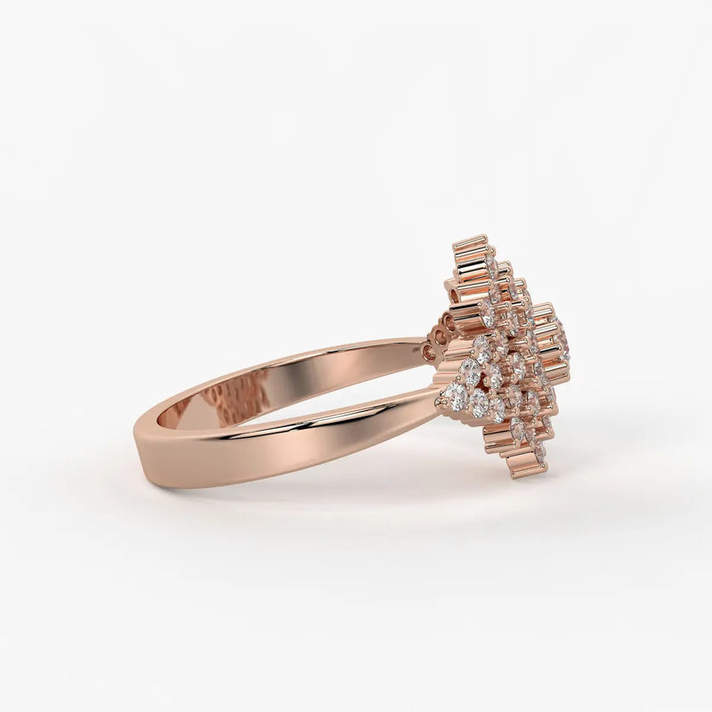 Aurelisse Grand Floral Cluster Diamond Ring