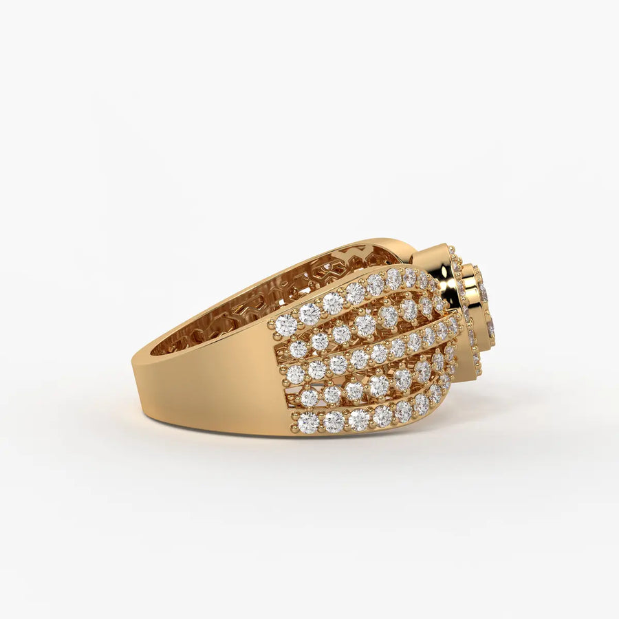 Zivara Rosette Halo Ring