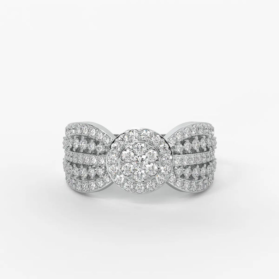 Zivara Rosette Halo Ring