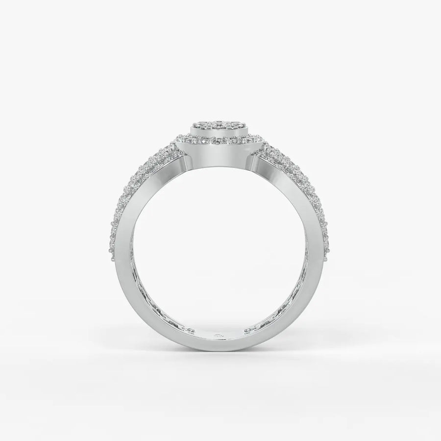 Zivara Rosette Halo Ring