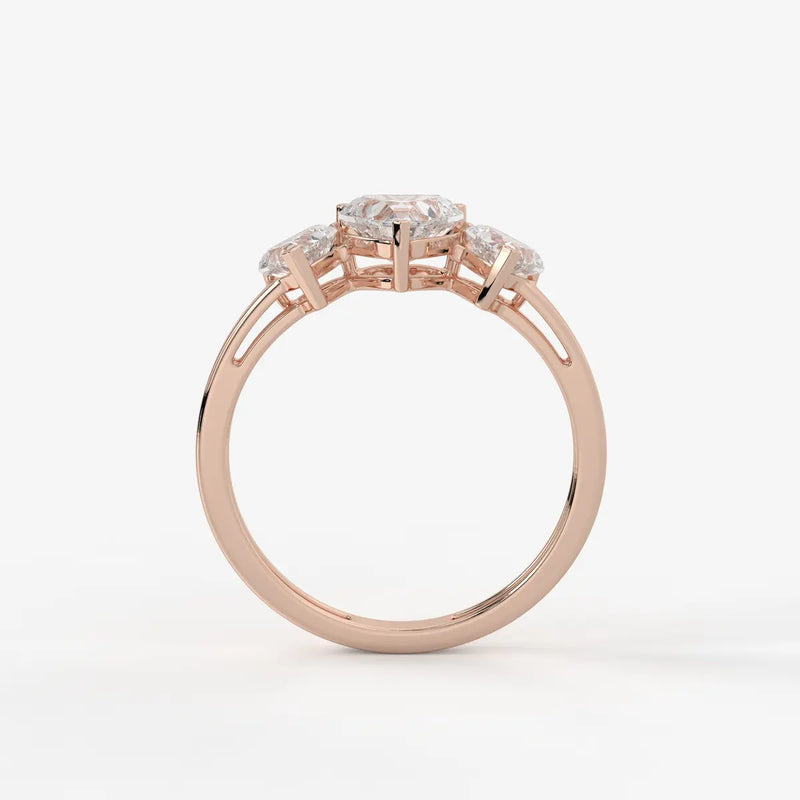 Velmora Heart Trio Diamond Ring