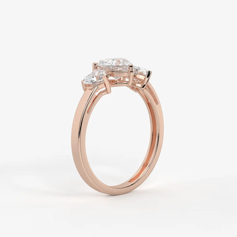 Velmora Heart Trio Diamond Ring