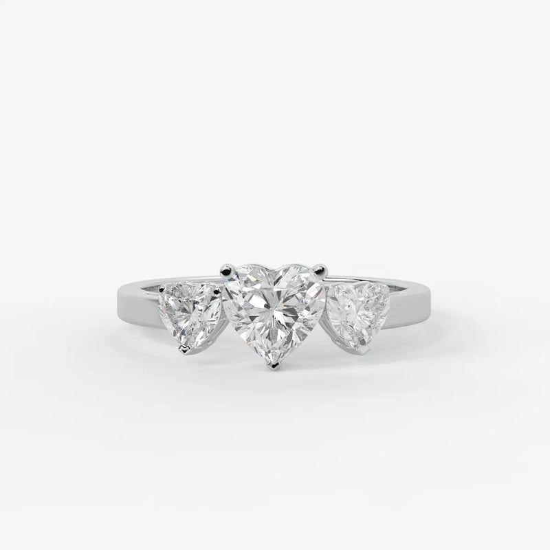 Velmora Heart Trio Diamond Ring
