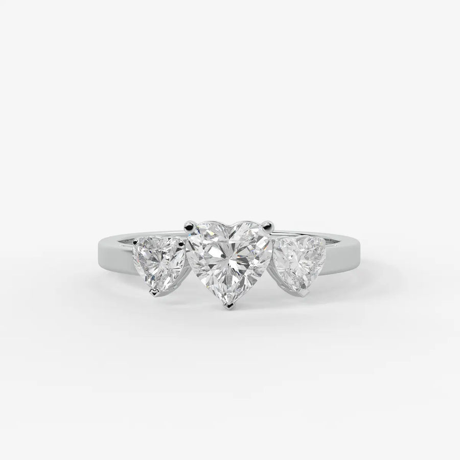 Velmora Heart Trio Diamond Ring