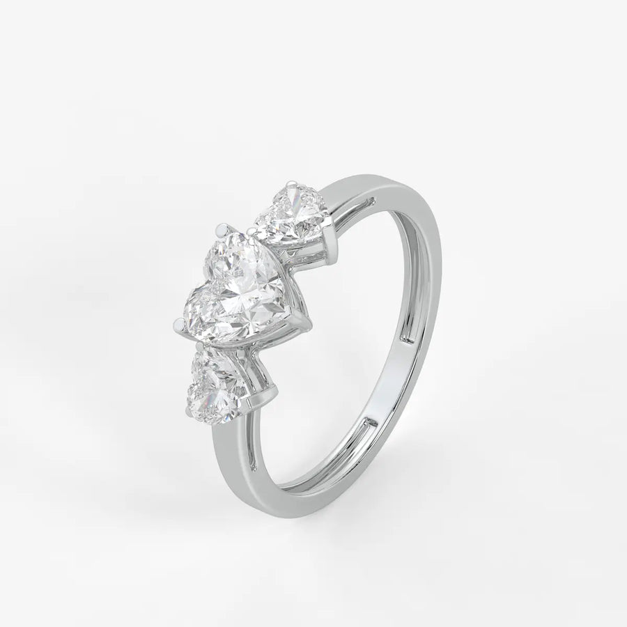 Velmora Heart Trio Diamond Ring