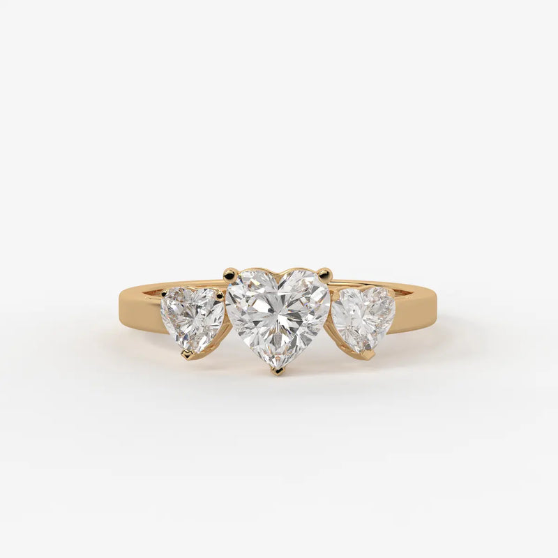 Velmora Heart Trio Diamond Ring