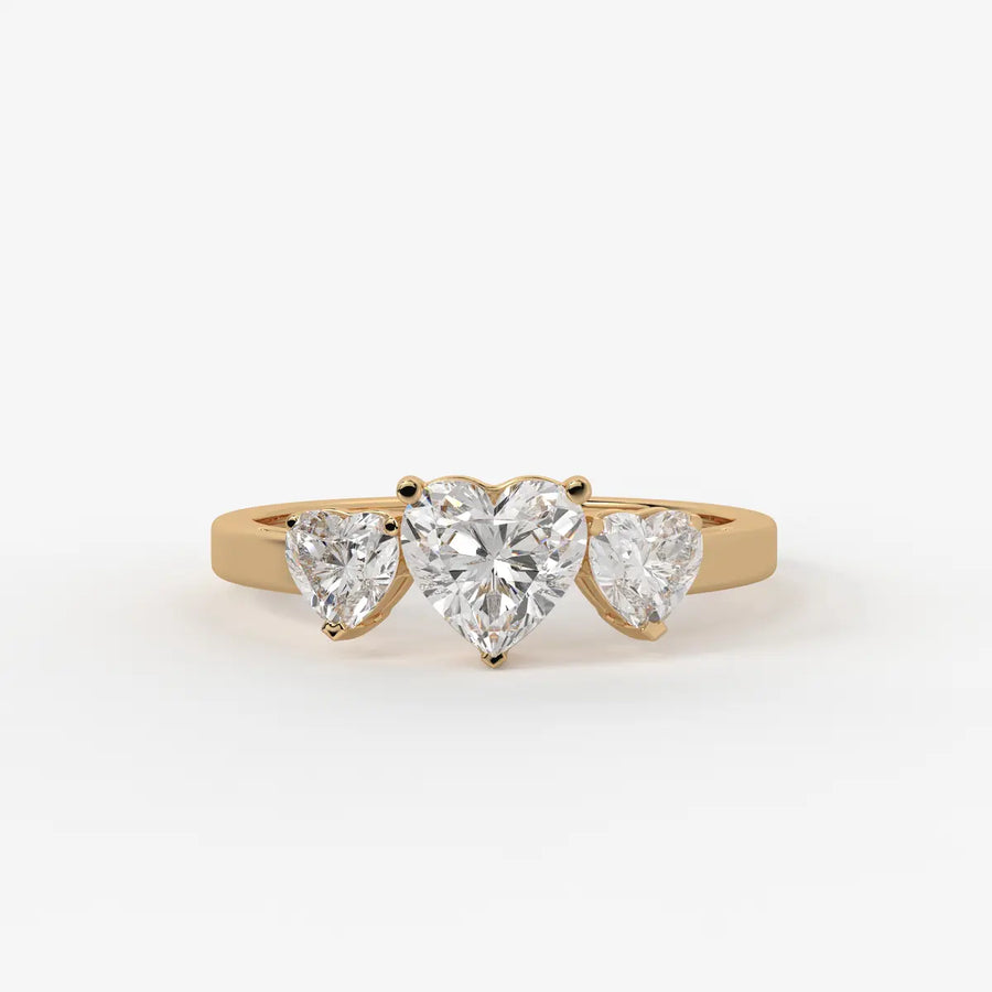 Velmora Heart Trio Diamond Ring