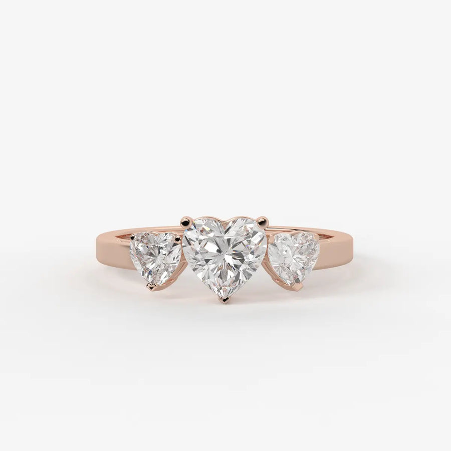 Velmora Heart Trio Diamond Ring