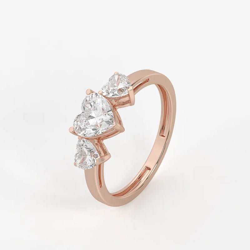 Velmora Heart Trio Diamond Ring