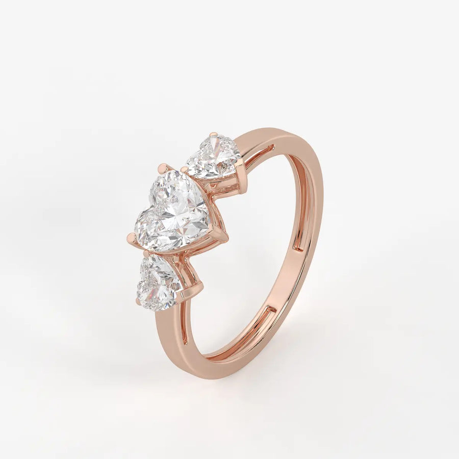 Velmora Heart Trio Diamond Ring