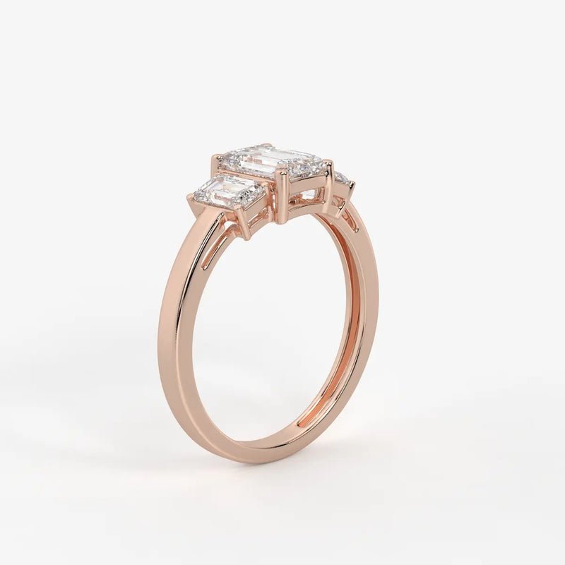 Serelisse Emerald Trio Diamond Ring