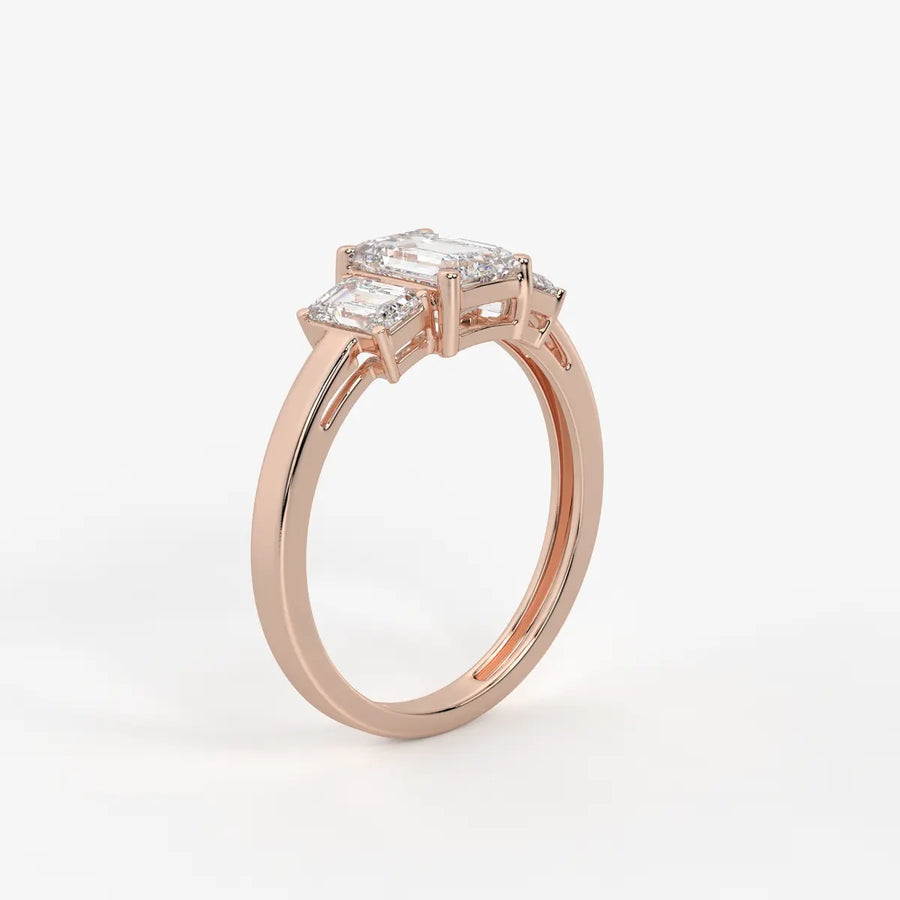 Serelisse Emerald Trio Diamond Ring