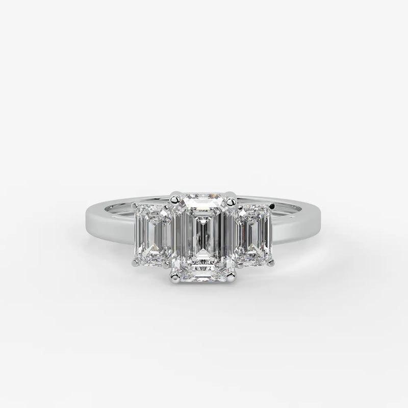 Serelisse Emerald Trio Diamond Ring