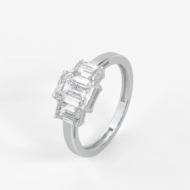 Serelisse Emerald Trio Diamond Ring