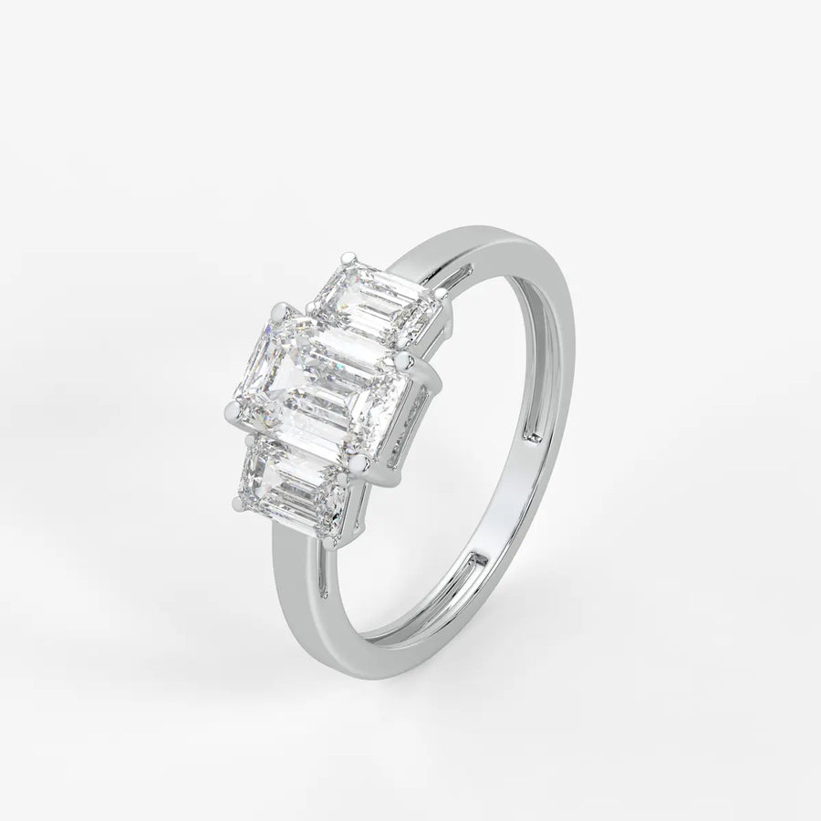 Serelisse Emerald Trio Diamond Ring