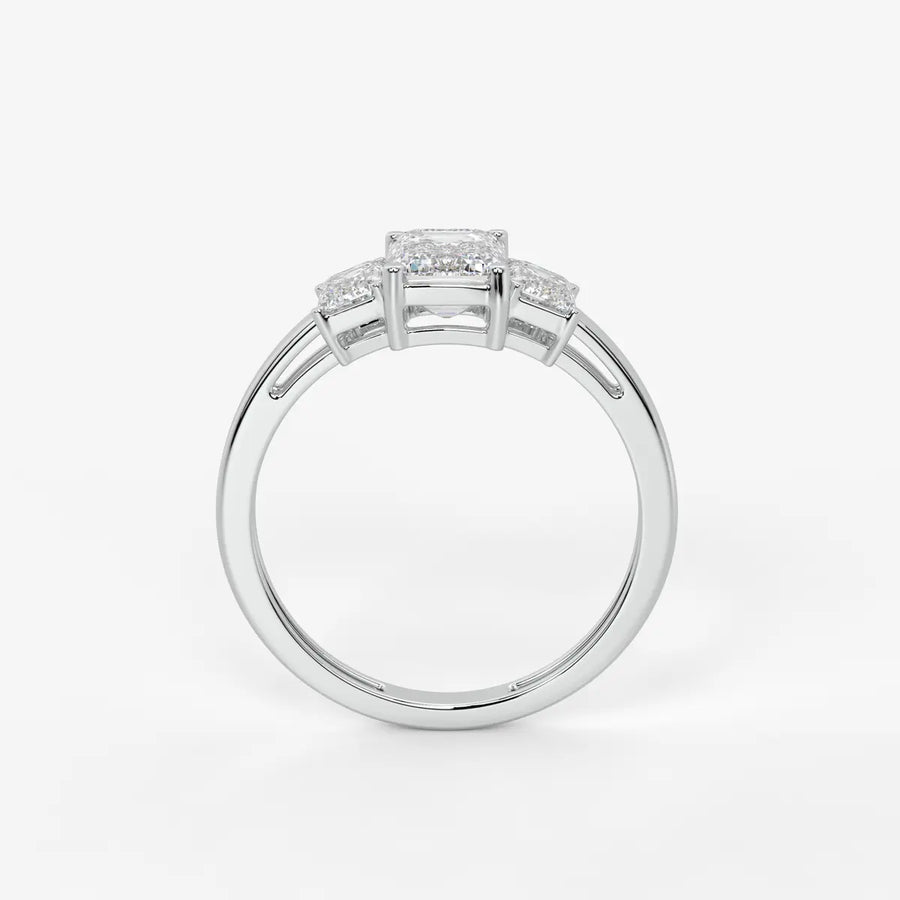 Serelisse Emerald Trio Diamond Ring