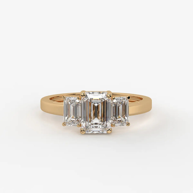Serelisse Emerald Trio Diamond Ring