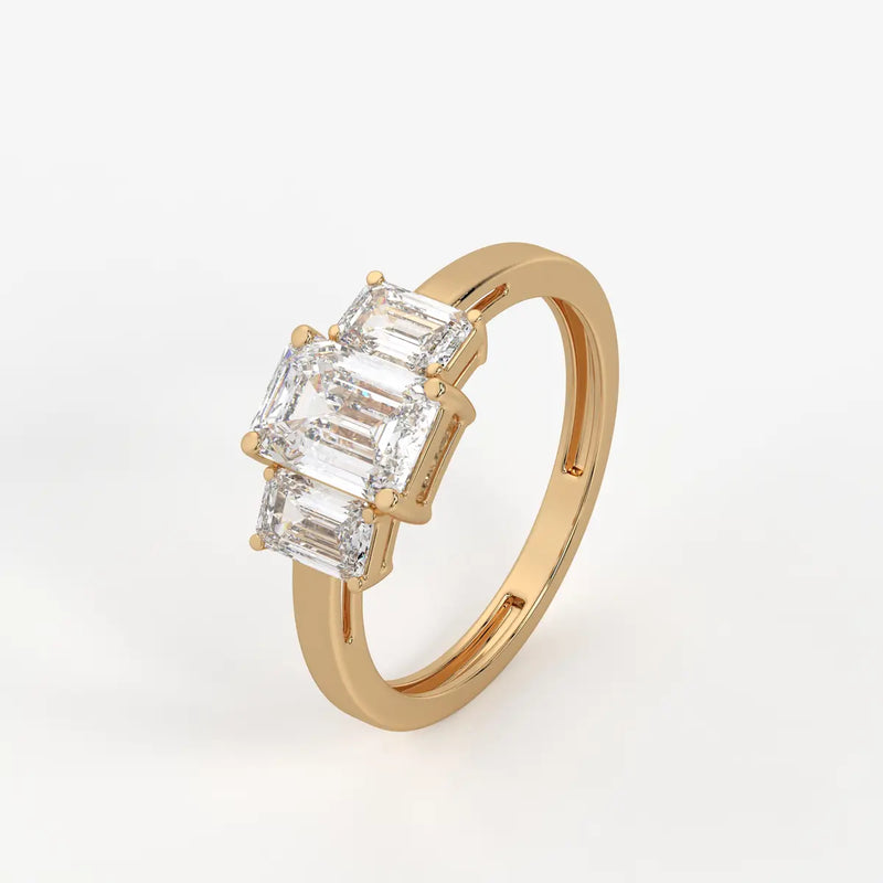 Serelisse Emerald Trio Diamond Ring