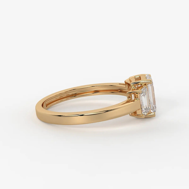 Serelisse Emerald Trio Diamond Ring