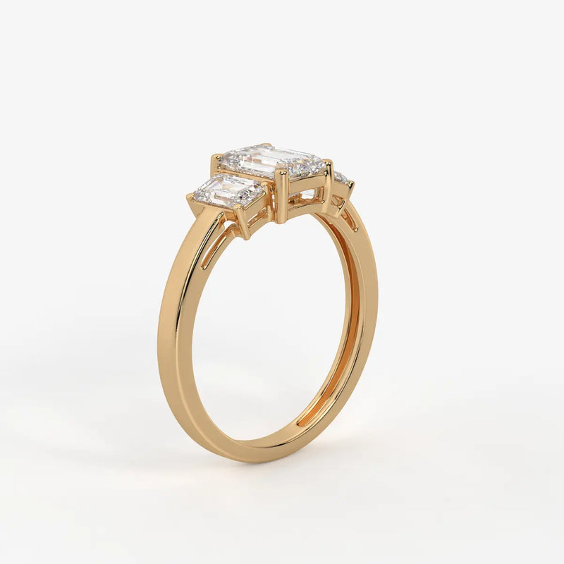 Serelisse Emerald Trio Diamond Ring