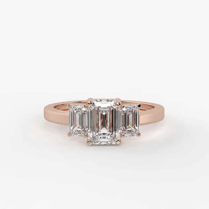 Serelisse Emerald Trio Diamond Ring