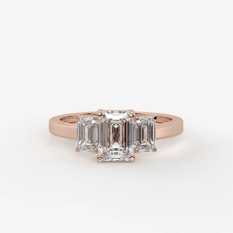 Serelisse Emerald Trio Diamond Ring