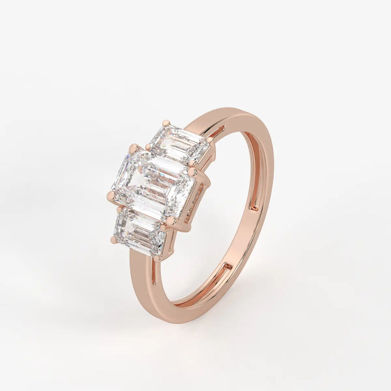 Serelisse Emerald Trio Diamond Ring
