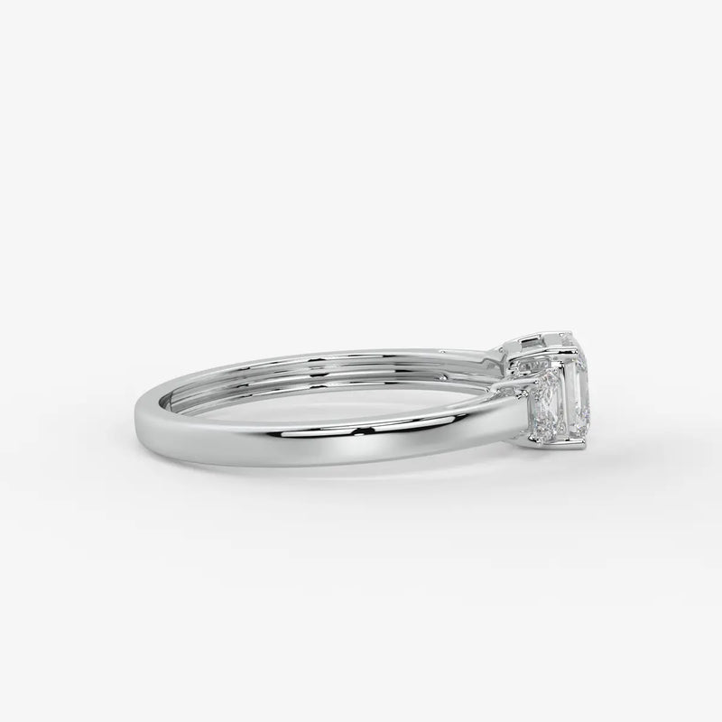 Aureliya Asscher Trio Diamond Ring