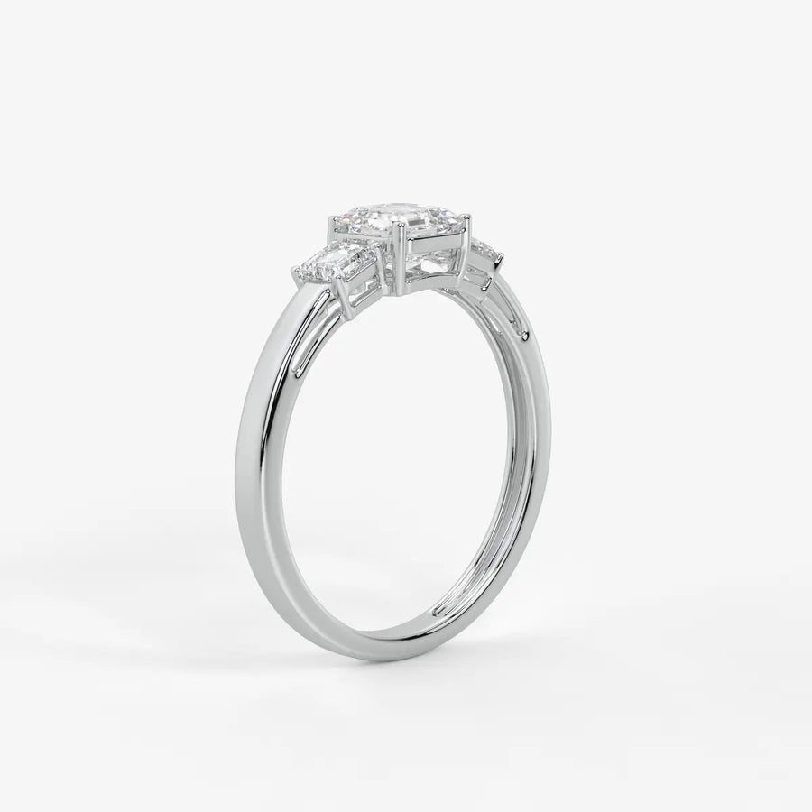 Aureliya Asscher Trio Diamond Ring