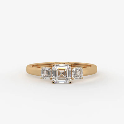 Aureliya Asscher Trio Diamond Ring