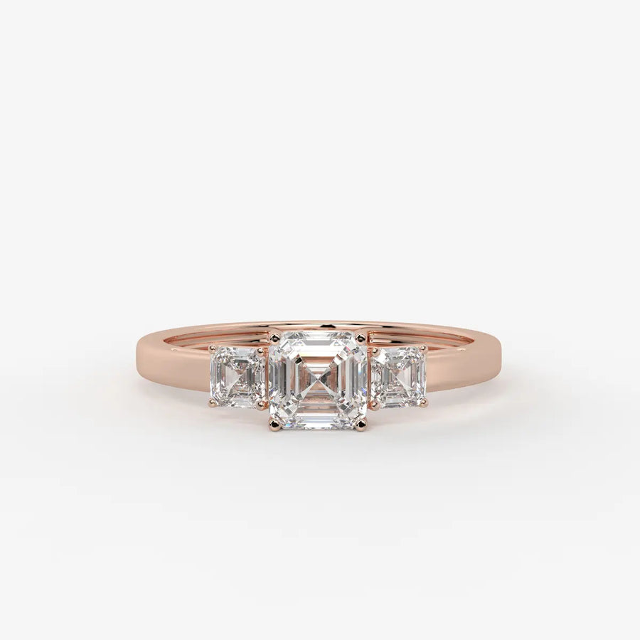 Aureliya Asscher Trio Diamond Ring