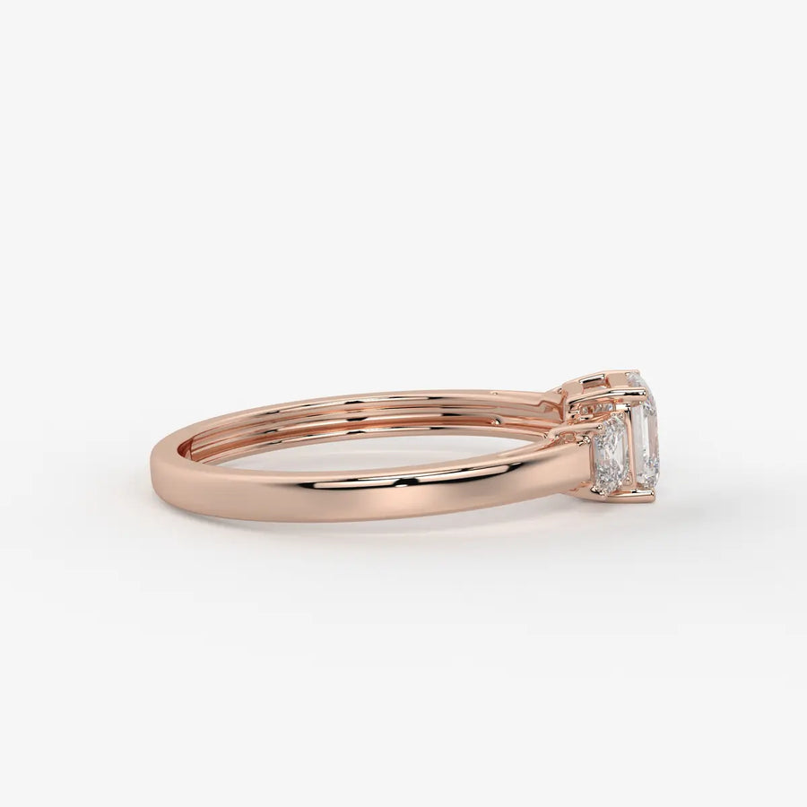 Aureliya Asscher Trio Diamond Ring